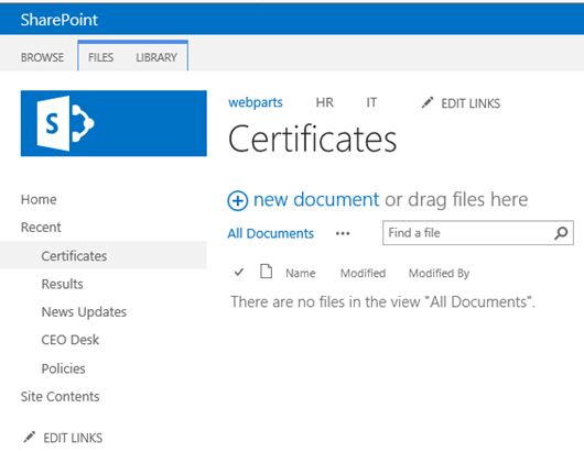 create a document library 